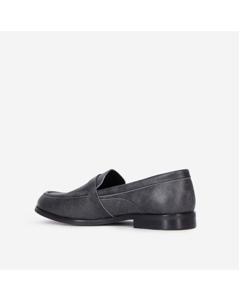 Mocassins en cuir avec boucle western noirs