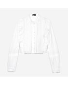 Chemise en broderie anglaise blanche