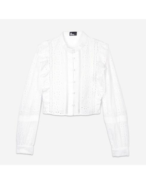 Chemise en broderie anglaise blanche