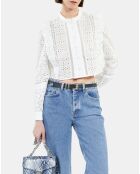 Chemise en broderie anglaise blanche