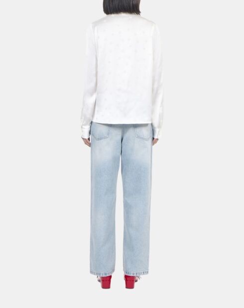 Chemise jacquard écrue