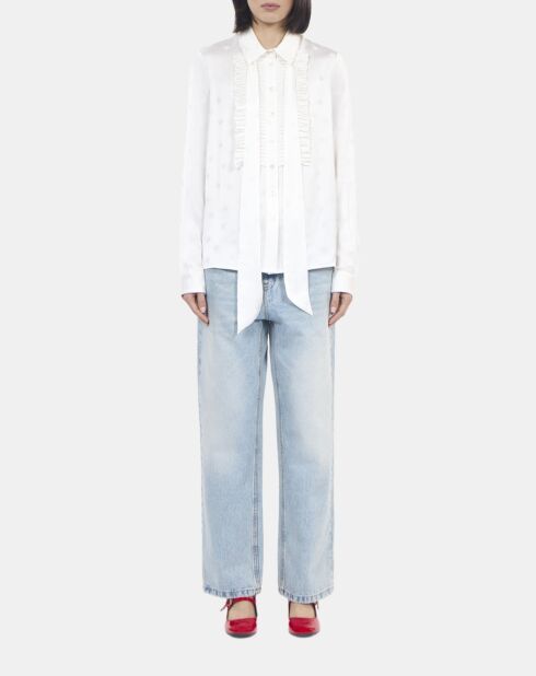 Chemise jacquard écrue