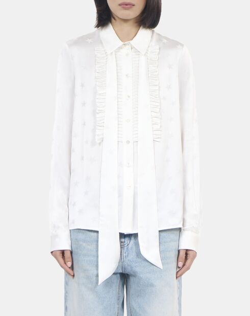 Chemise jacquard écrue