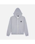 Sweatshirt à capuche Blason gris