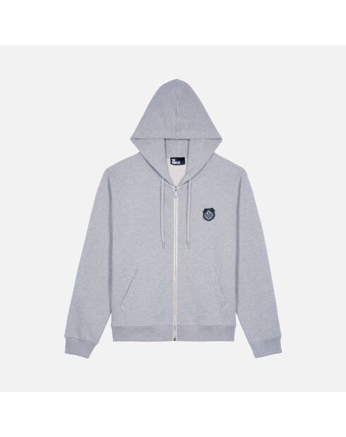 Sweatshirt à capuche Blason gris