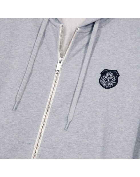 Sweatshirt à capuche Blason gris