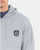 Sweatshirt à capuche Blason gris