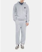 Sweatshirt à capuche Blason gris