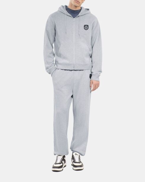 Sweatshirt à capuche Blason gris