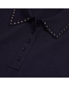 Polo en maille bleu marine