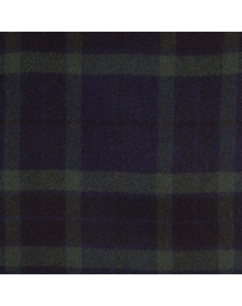 Écharpe 100% laine à carreaux marine, verte