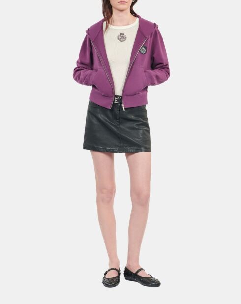 Sweatshirt à capuche Blason violet