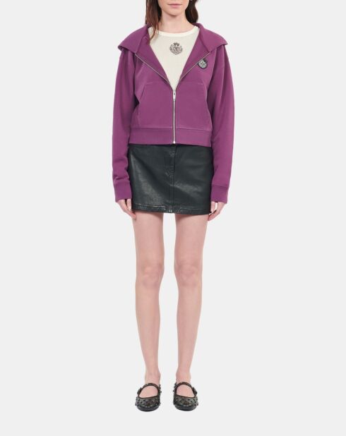 Sweatshirt à capuche Blason violet