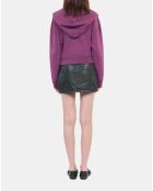 Sweatshirt à capuche Blason violet