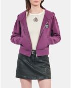 Sweatshirt à capuche Blason violet