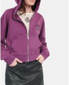 Sweatshirt à capuche Blason violet