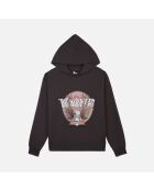 Sweatshirt à capuche gris carbone