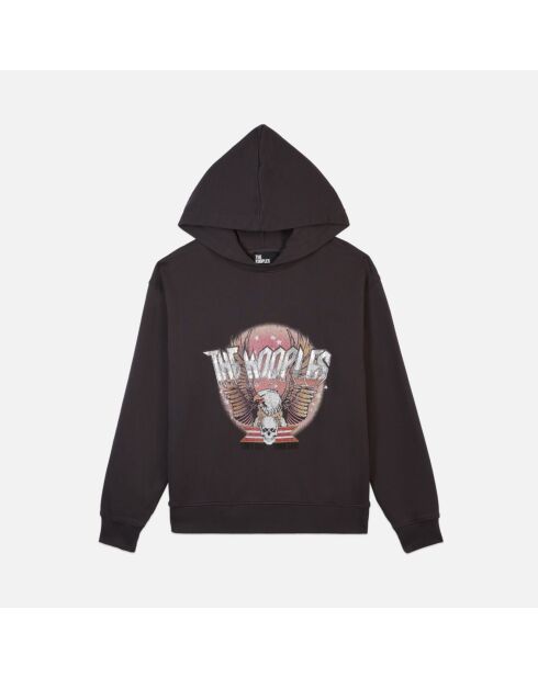 Sweatshirt à capuche gris carbone