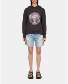 Sweatshirt à capuche gris carbone