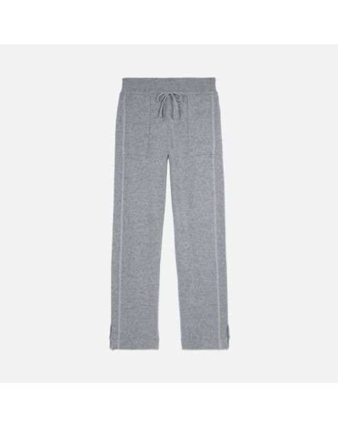 Pantalon en laine et cachemire gris