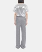 Pantalon en laine et cachemire gris