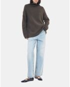 Pull en cachemire kaki