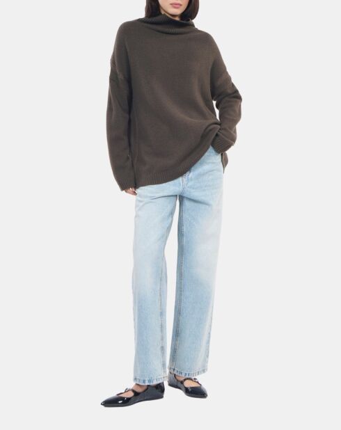 Pull en cachemire kaki