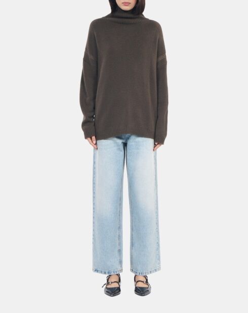 Pull en cachemire kaki