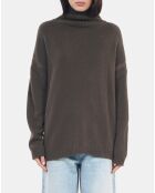 Pull en cachemire kaki