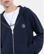 Sweatshirt à capuche Blason bleu
