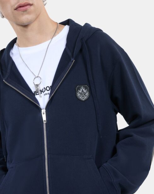 Sweatshirt à capuche Blason bleu