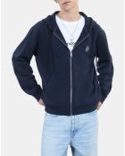 Sweatshirt à capuche Blason bleu