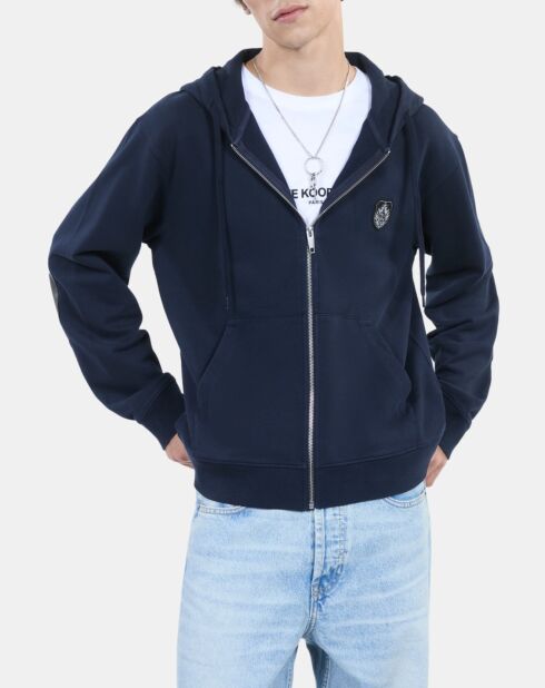 Sweatshirt à capuche Blason bleu