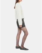 Cardigan en alpaga et laine écru