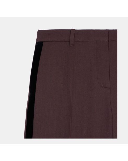Pantalon tailleur large marron