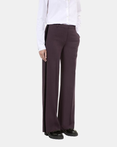 Pantalon tailleur large marron