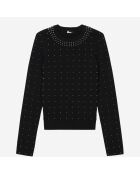 Pull avec spikes noir