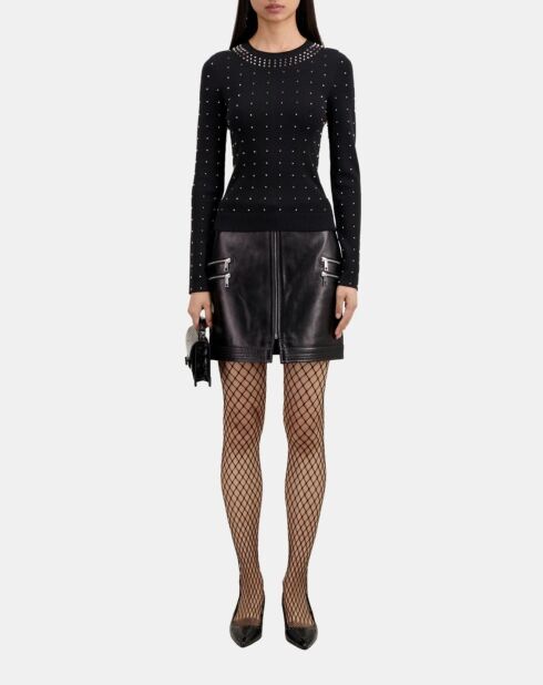 Pull avec spikes noir