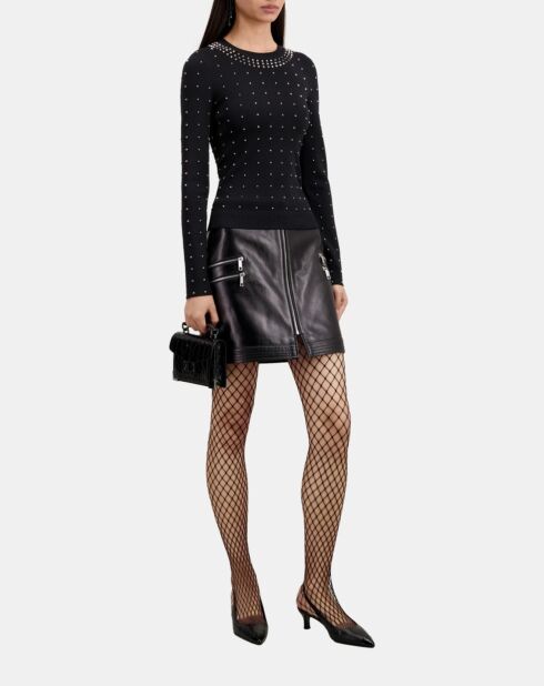 Pull avec spikes noir