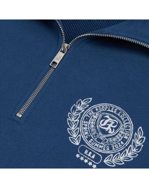 Sweatshirt avec sérigraphie marine