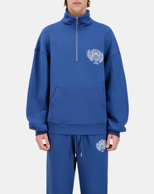 Sweatshirt avec sérigraphie marine