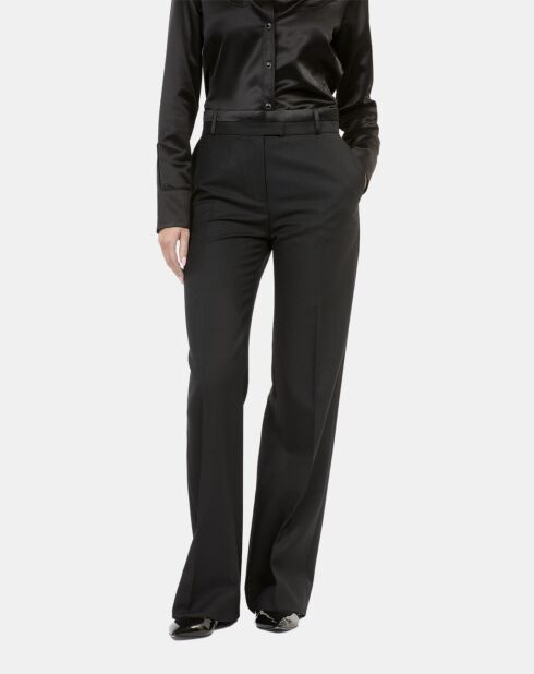 Pantalon tailleur large noir