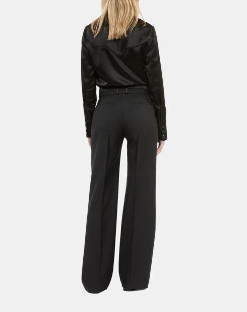 Pantalon tailleur large noir