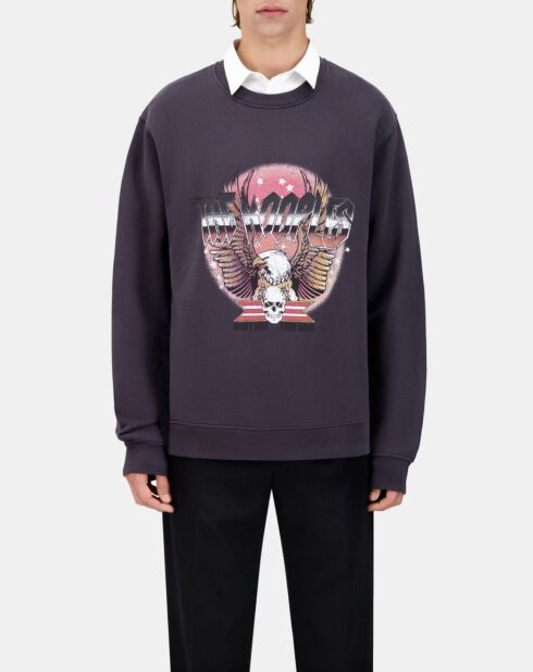 Sweatshirt avec sérigraphie carbone