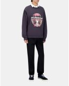 Sweatshirt avec sérigraphie carbone