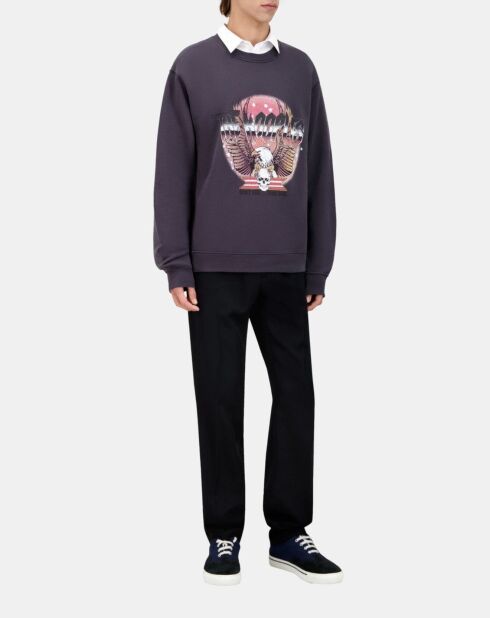 Sweatshirt avec sérigraphie carbone