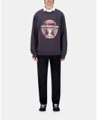 Sweatshirt avec sérigraphie carbone