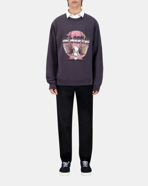 Sweatshirt avec sérigraphie carbone