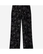Pantalon tailleur en velours noir