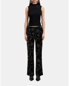 Pantalon tailleur en velours noir